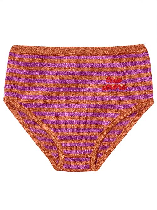 MAGENTA AND PAPAYA LUREX STRIPED Knickers Giada Benincasa | 06090820